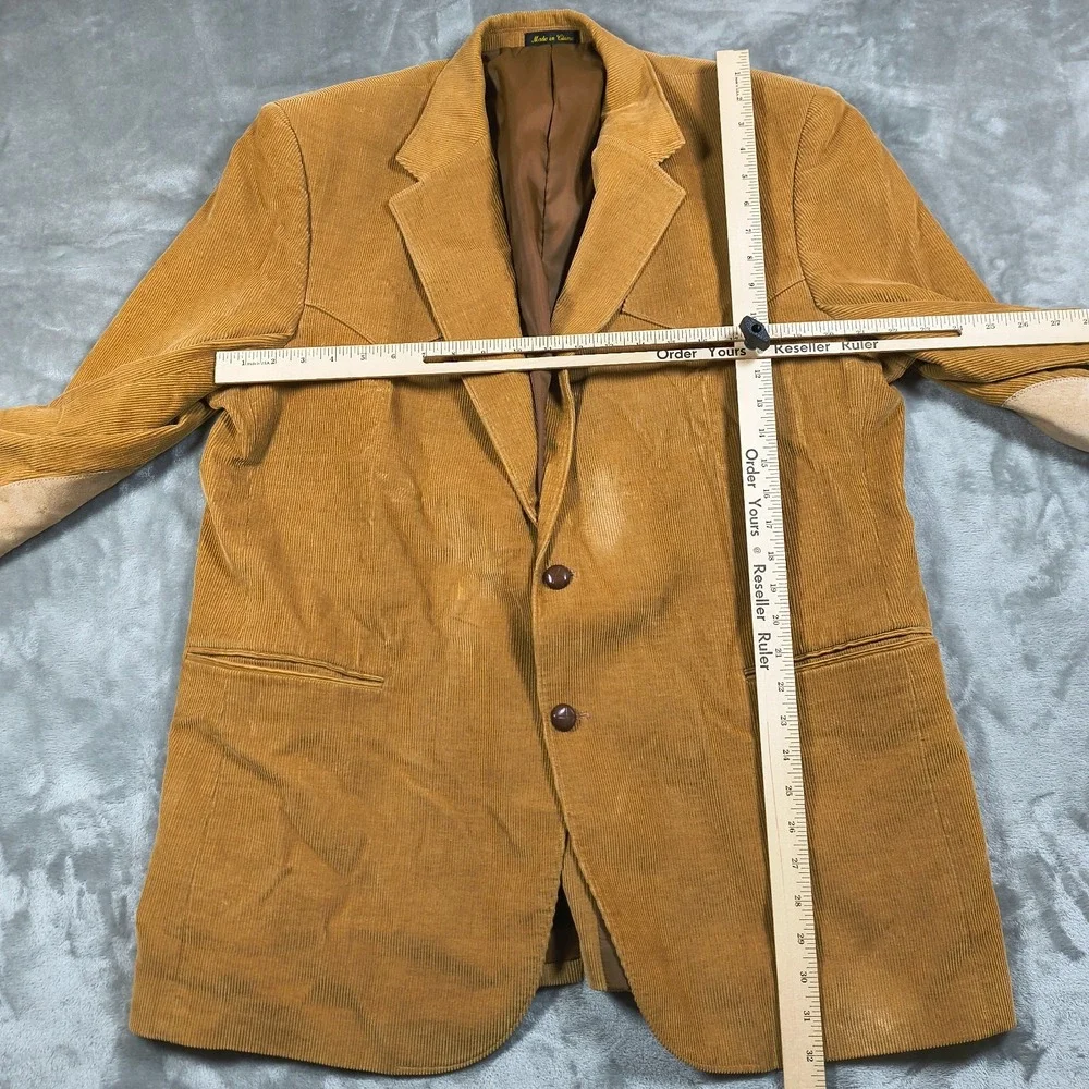 Vintage Circle S Blazer Mens 48 Long Brown Corduroy Elbow Patches Cowboy Western